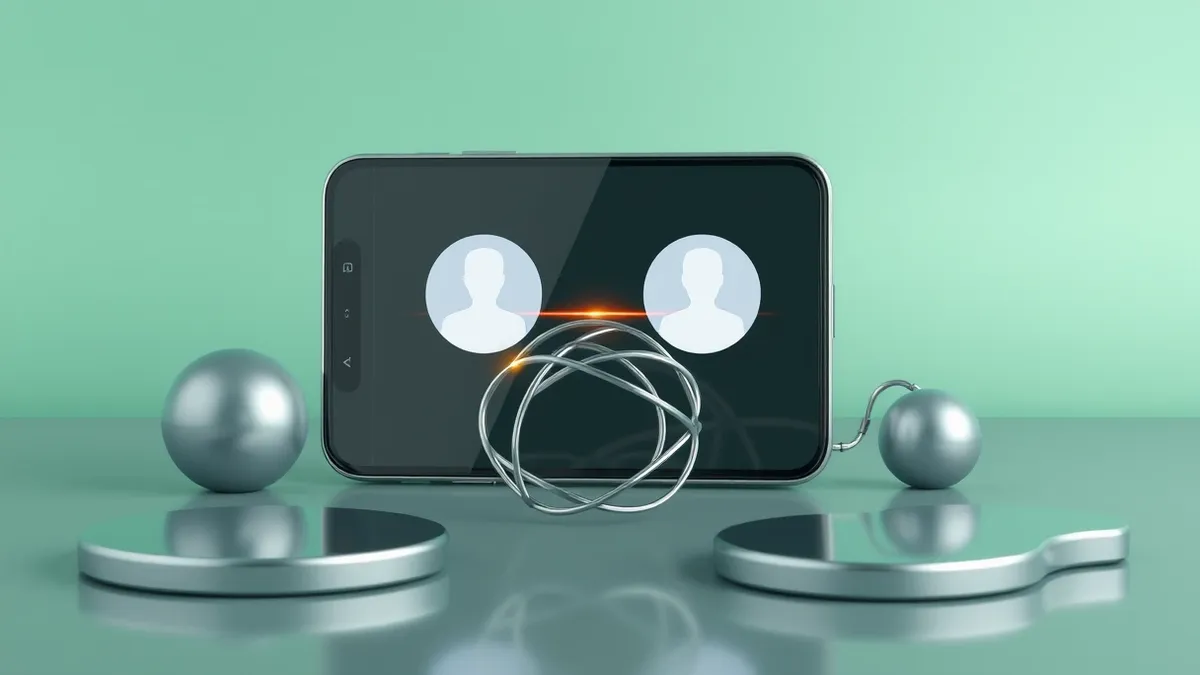 Illustration: A smartphone screen displays two distinct profile icons side by side.
