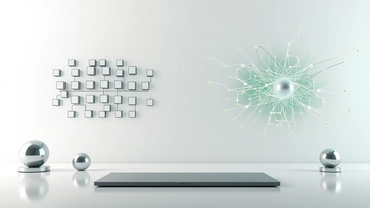 Illustration: A clean white wall features two distinct structural diagrams.