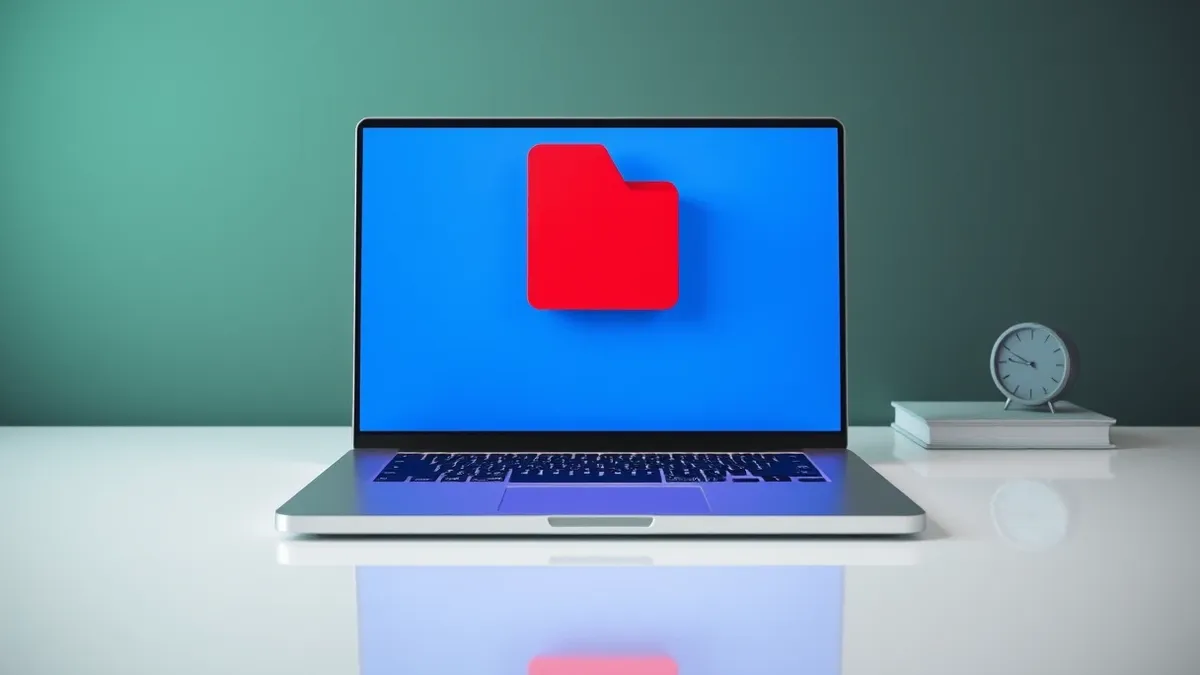 Illustration: A sleek silver laptop sits on a clean white desk.